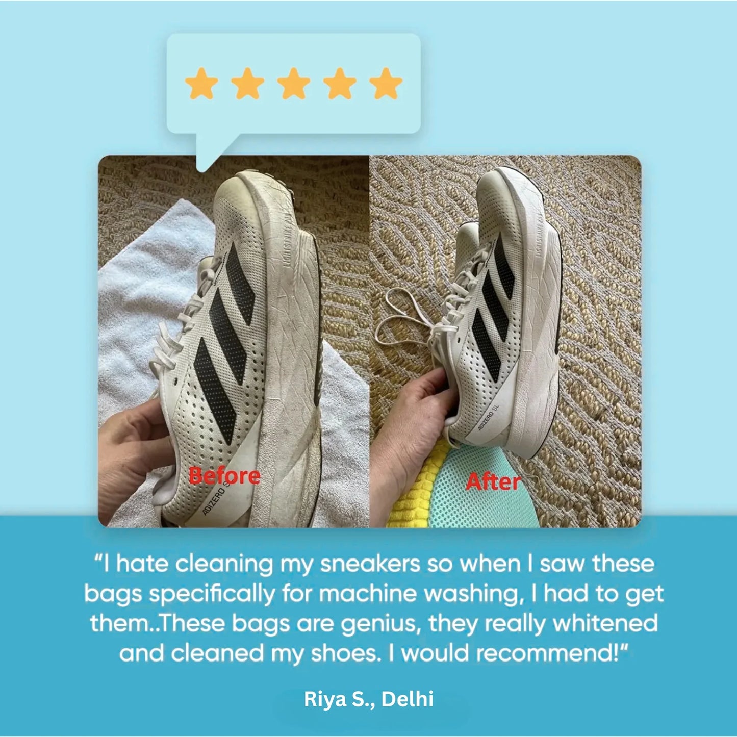 EasyWash - Shoe Cleaning Bag | At Home Deep Cleaning | Works with any Washing Machine